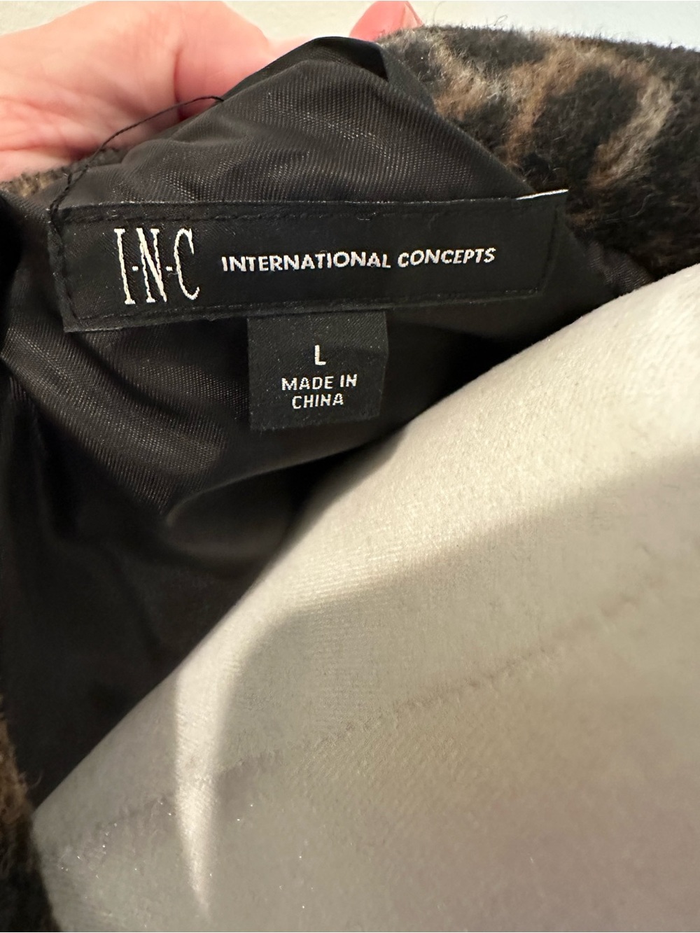 INC International Concepts Leopard-Print Trench Coat - Brown, black and grey - Picture 2 of 3